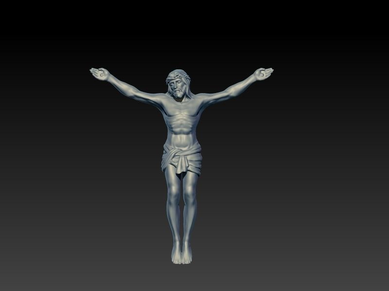 Jesus Christ Crucifix Crucifixion Jewelry pendant 3D print model_8
