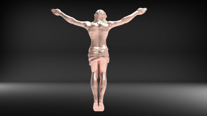 Jesus Christ Crucifix Crucifixion Jewelry pendant 3D print model_30
