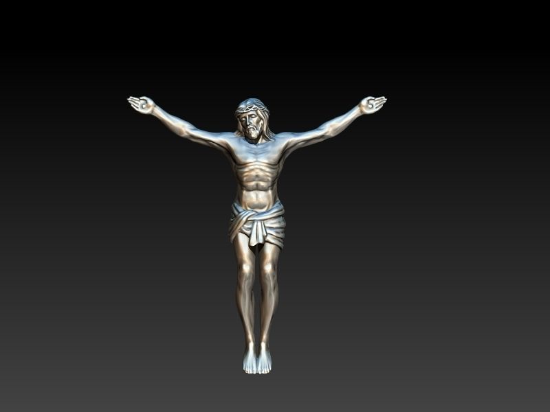 Jesus Christ Crucifix Crucifixion Jewelry pendant 3D print model_6
