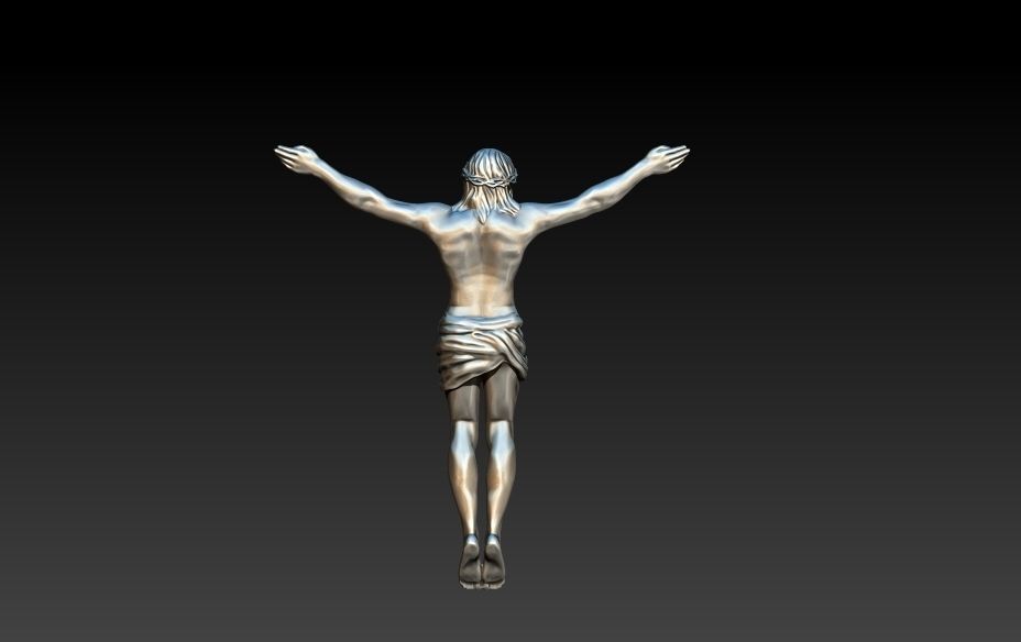 Jesus Christ Crucifix Crucifixion Jewelry pendant 3D print model_9