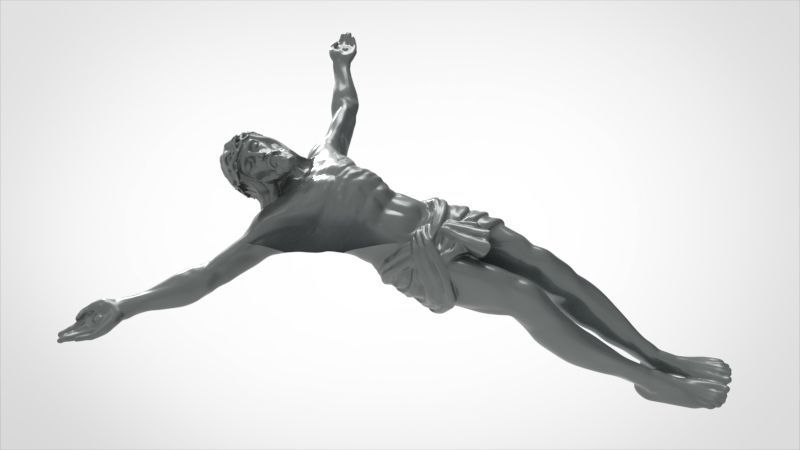 Jesus Christ Crucifix Crucifixion Jewelry pendant 3D print model_13
