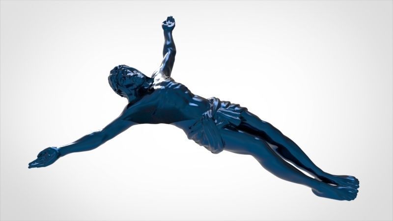Jesus Christ Crucifix Crucifixion Jewelry pendant 3D print model_19