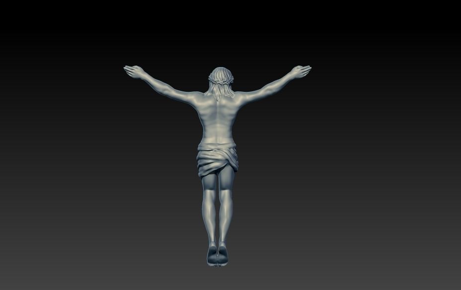 Jesus Christ Crucifix Crucifixion Jewelry pendant 3D print model_5