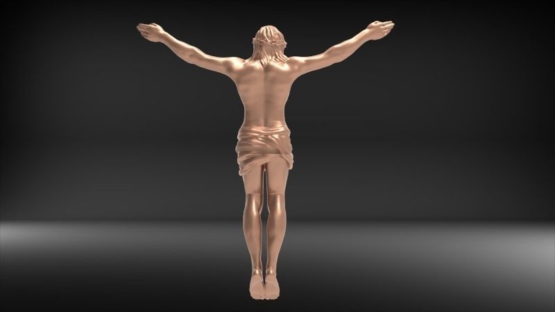 Jesus Christ Crucifix Crucifixion Jewelry pendant 3D print model_28