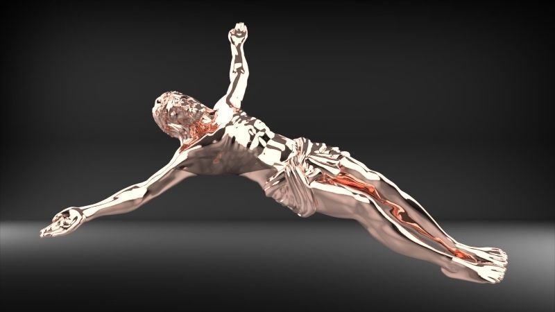 Jesus Christ Crucifix Crucifixion Jewelry pendant 3D print model_22