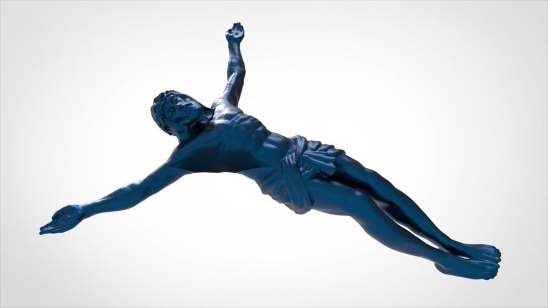 Jesus Christ Crucifix Crucifixion Jewelry pendant 3D print model_20