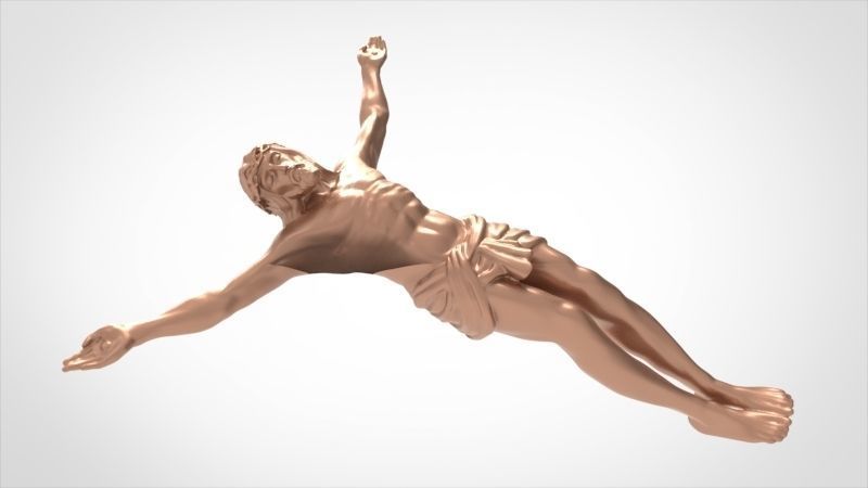 Jesus Christ Crucifix Crucifixion Jewelry pendant 3D print model_17