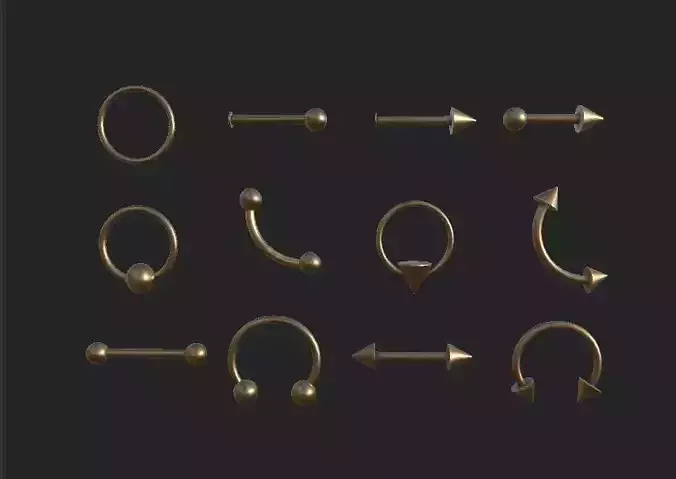Piercings Pack 3D model