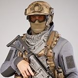 Casual Soldier 30 Low-poly 3D model_5