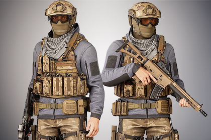 Casual Soldier 30 Low-poly 3D model_6