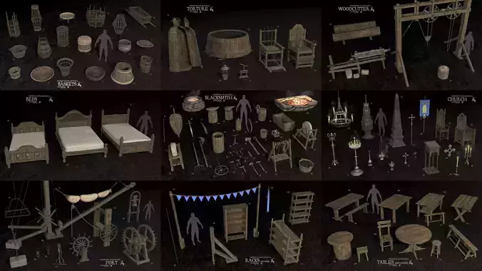 Medieval Collection 5 3D model Medieval Collection 5 3D model