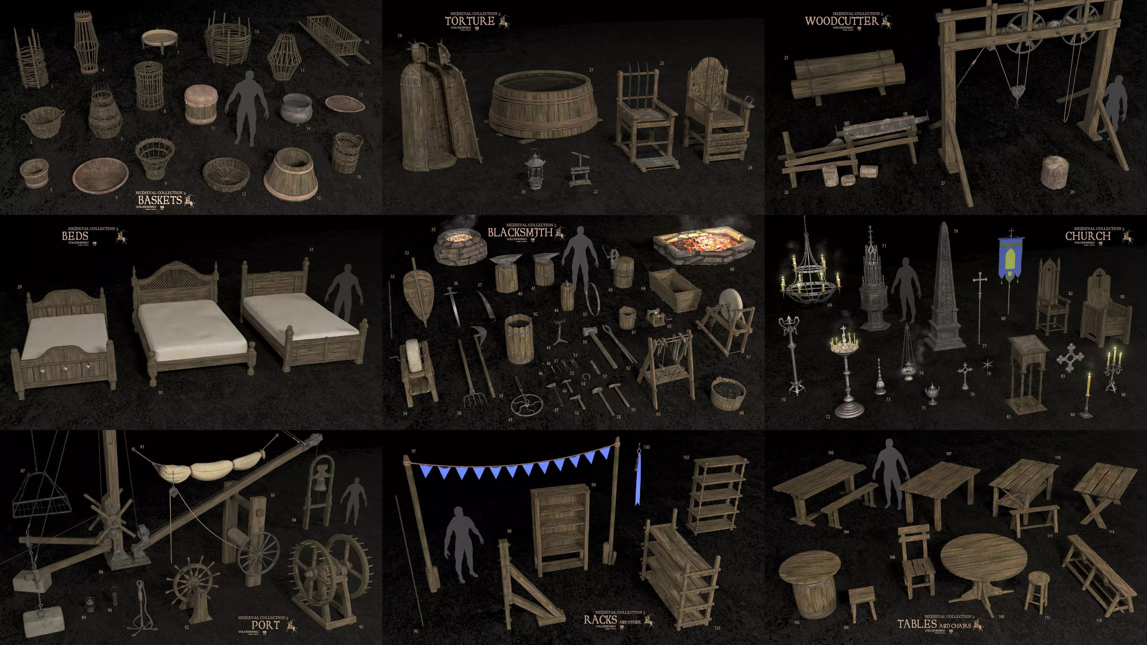Medieval Collection 5 3D model_0
