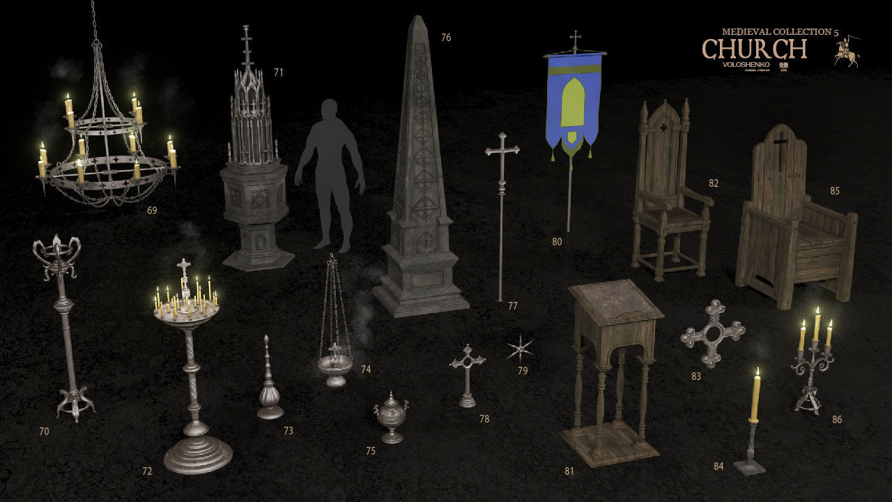 Medieval Collection 5 3D model_4