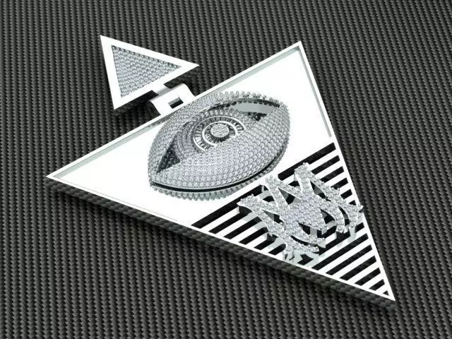 Illuminati Custom Pendant 3D print model_0