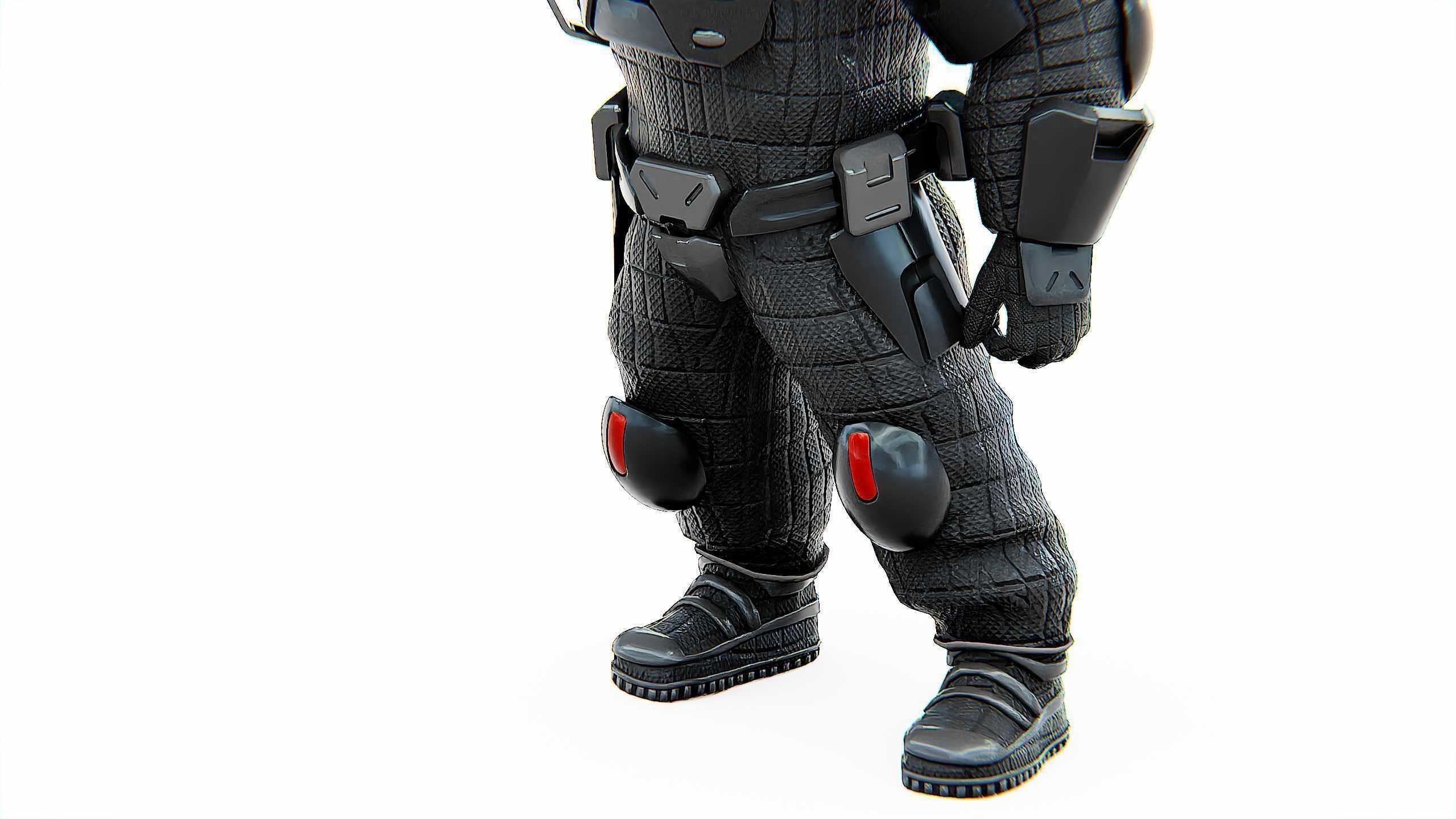 CYBER SOLDIER XC-900 Rigged for Unreal Engine - Unity - MIXAMO 3D model_27