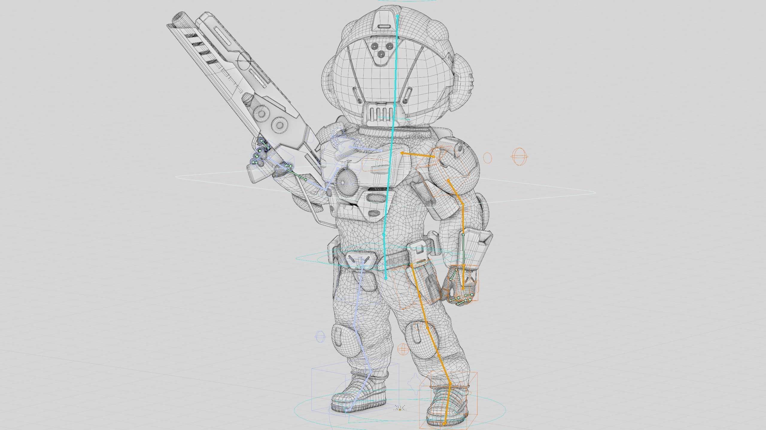 CYBER SOLDIER XC-900 Rigged for Unreal Engine - Unity - MIXAMO 3D model_40