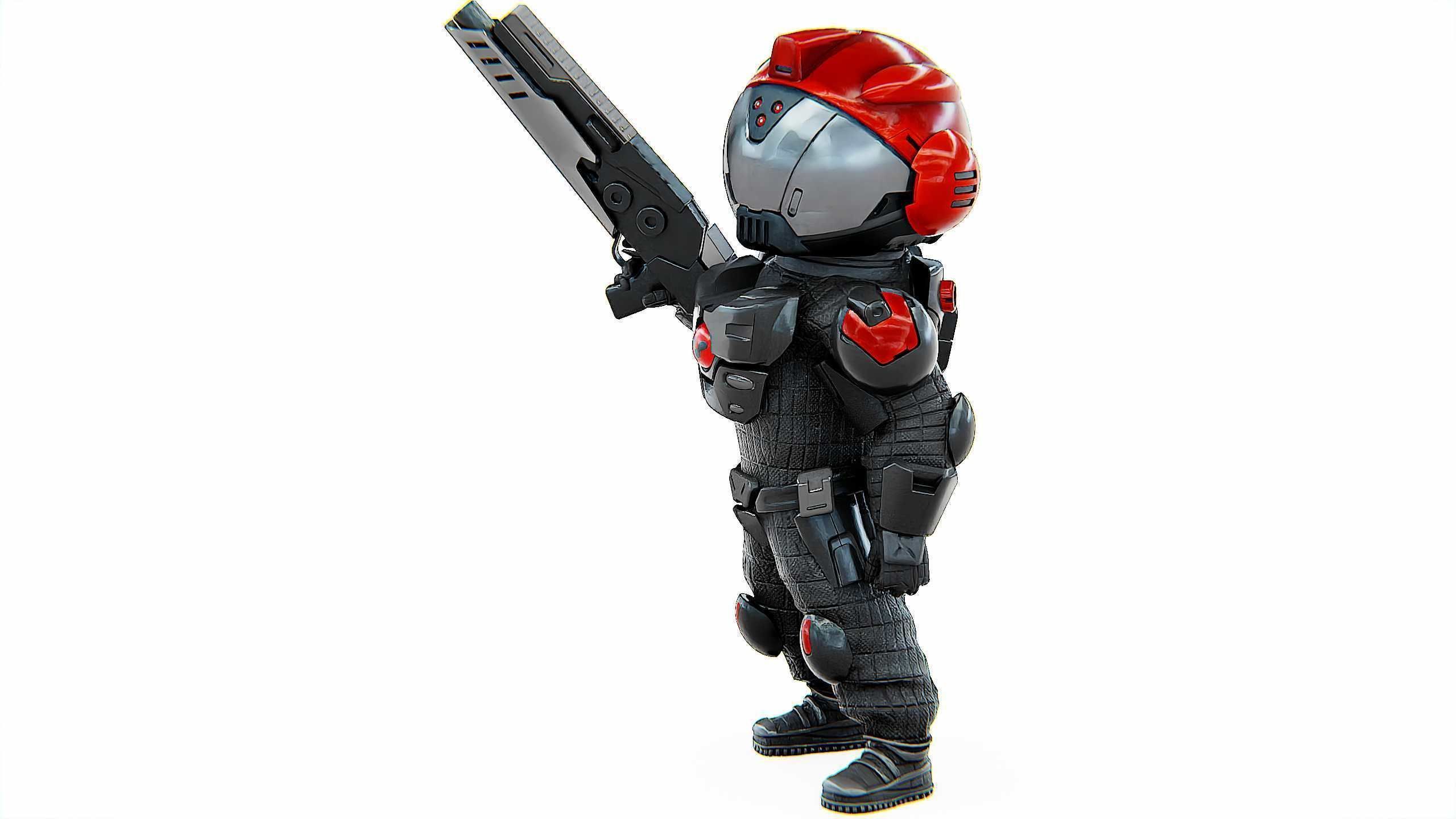 CYBER SOLDIER XC-900 Rigged for Unreal Engine - Unity - MIXAMO 3D model_20