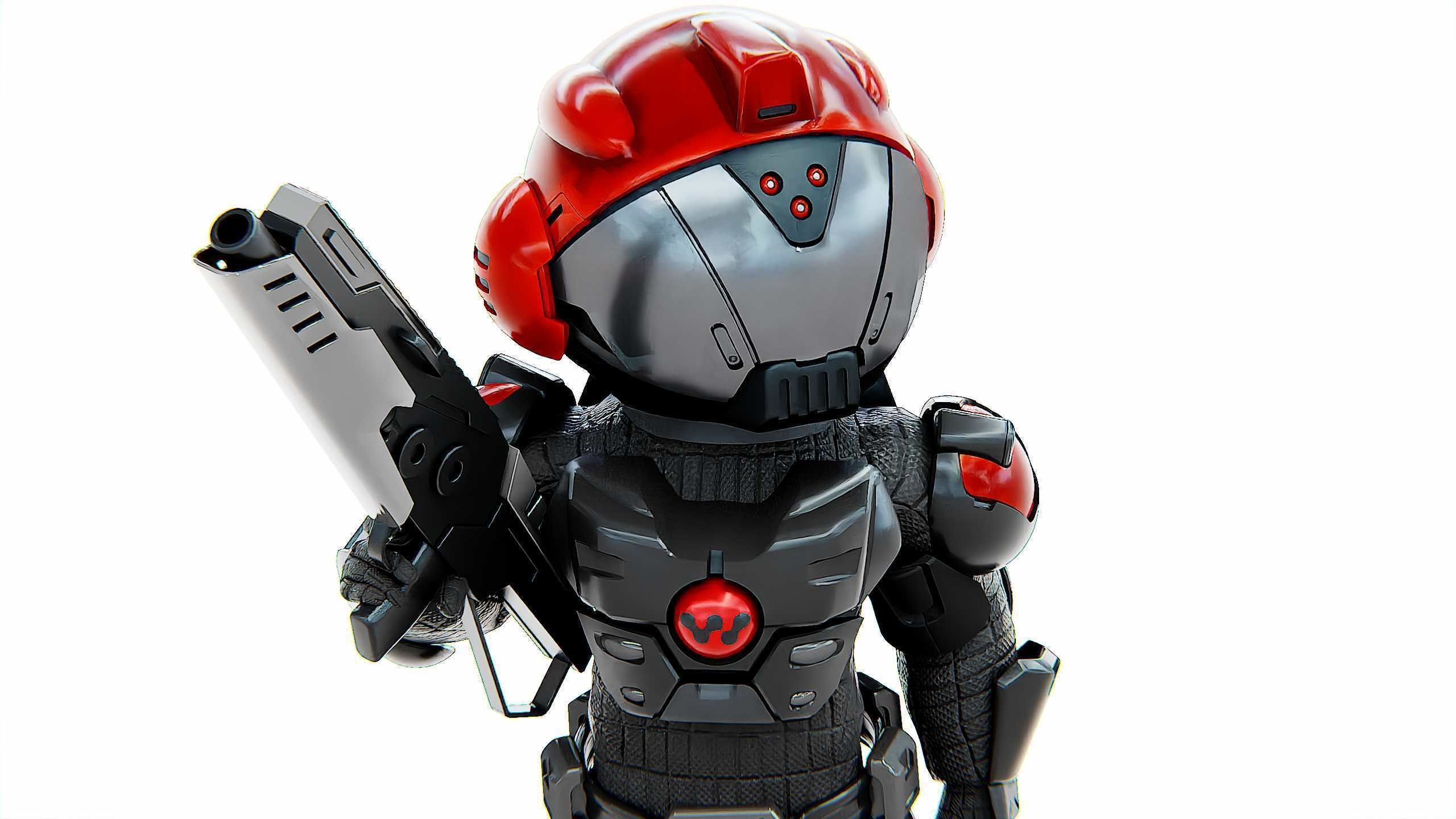 CYBER SOLDIER XC-900 Rigged for Unreal Engine - Unity - MIXAMO 3D model_23