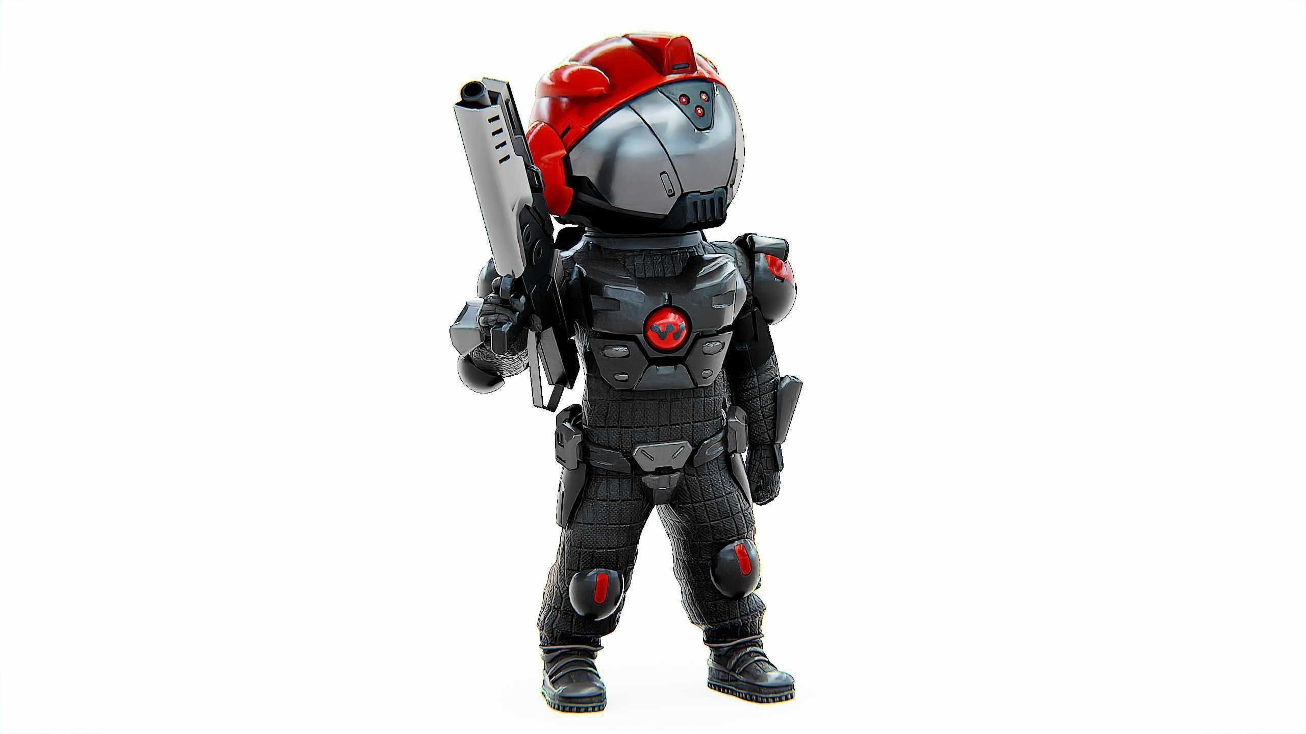 CYBER SOLDIER XC-900 Rigged for Unreal Engine - Unity - MIXAMO 3D model_2