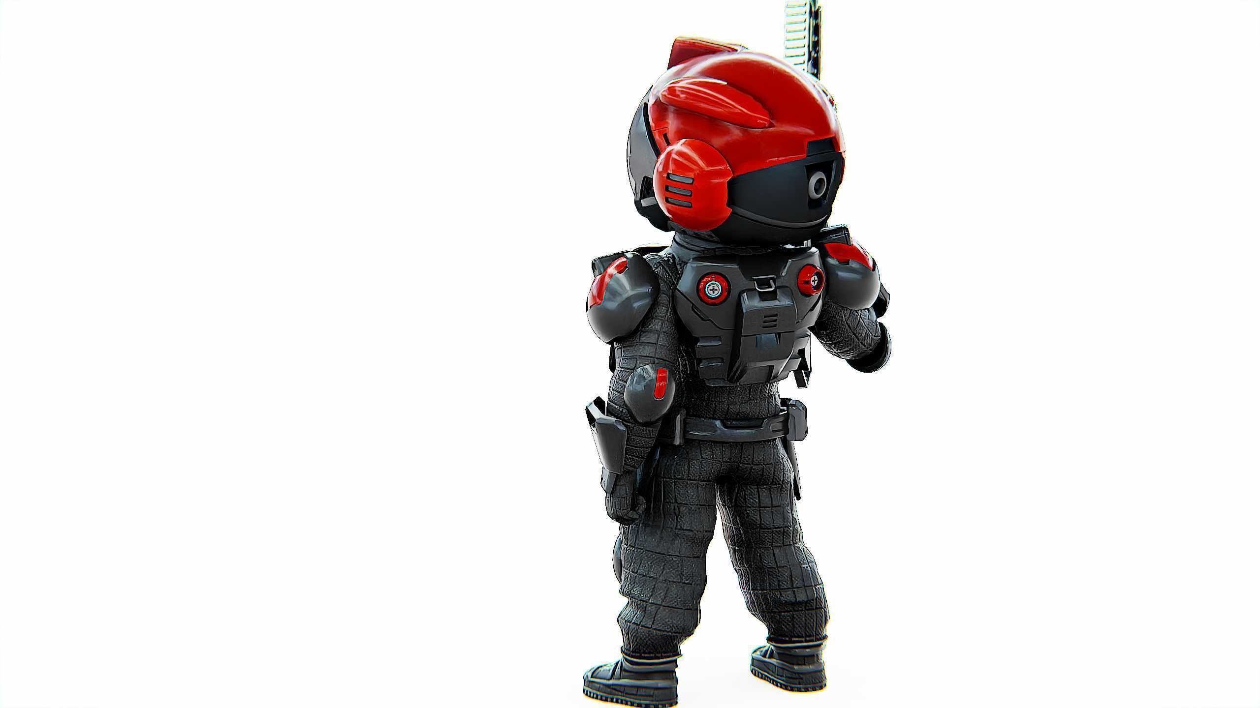 CYBER SOLDIER XC-900 Rigged for Unreal Engine - Unity - MIXAMO 3D model_15