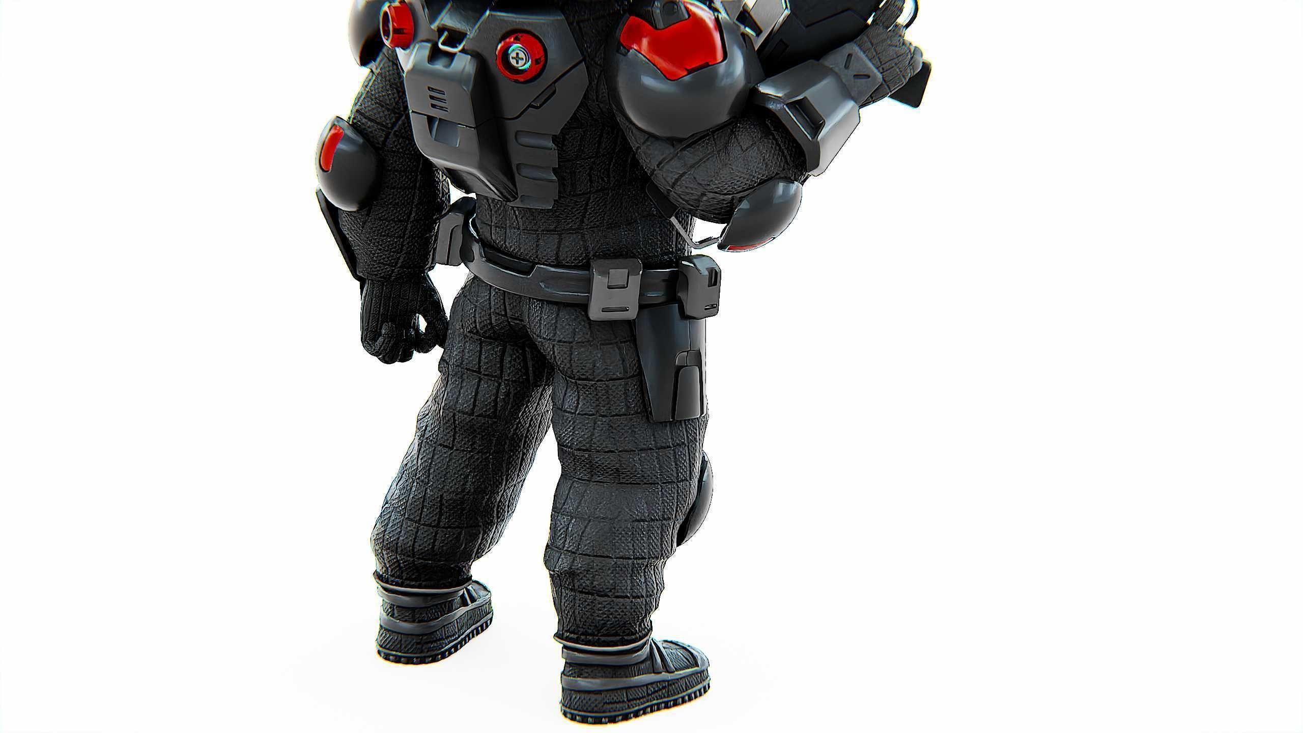 CYBER SOLDIER XC-900 Rigged for Unreal Engine - Unity - MIXAMO 3D model_26