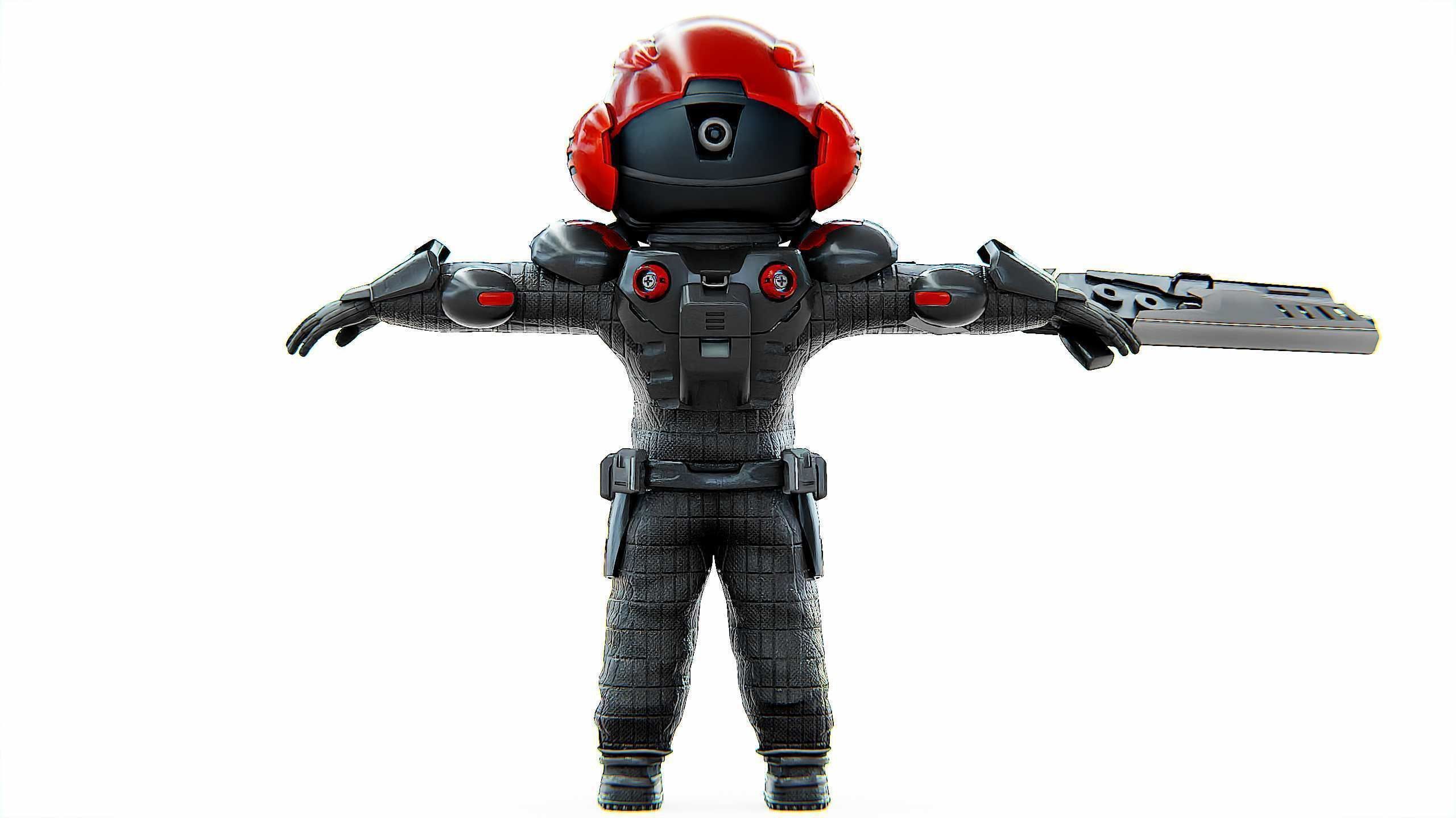 CYBER SOLDIER XC-900 Rigged for Unreal Engine - Unity - MIXAMO 3D model_31