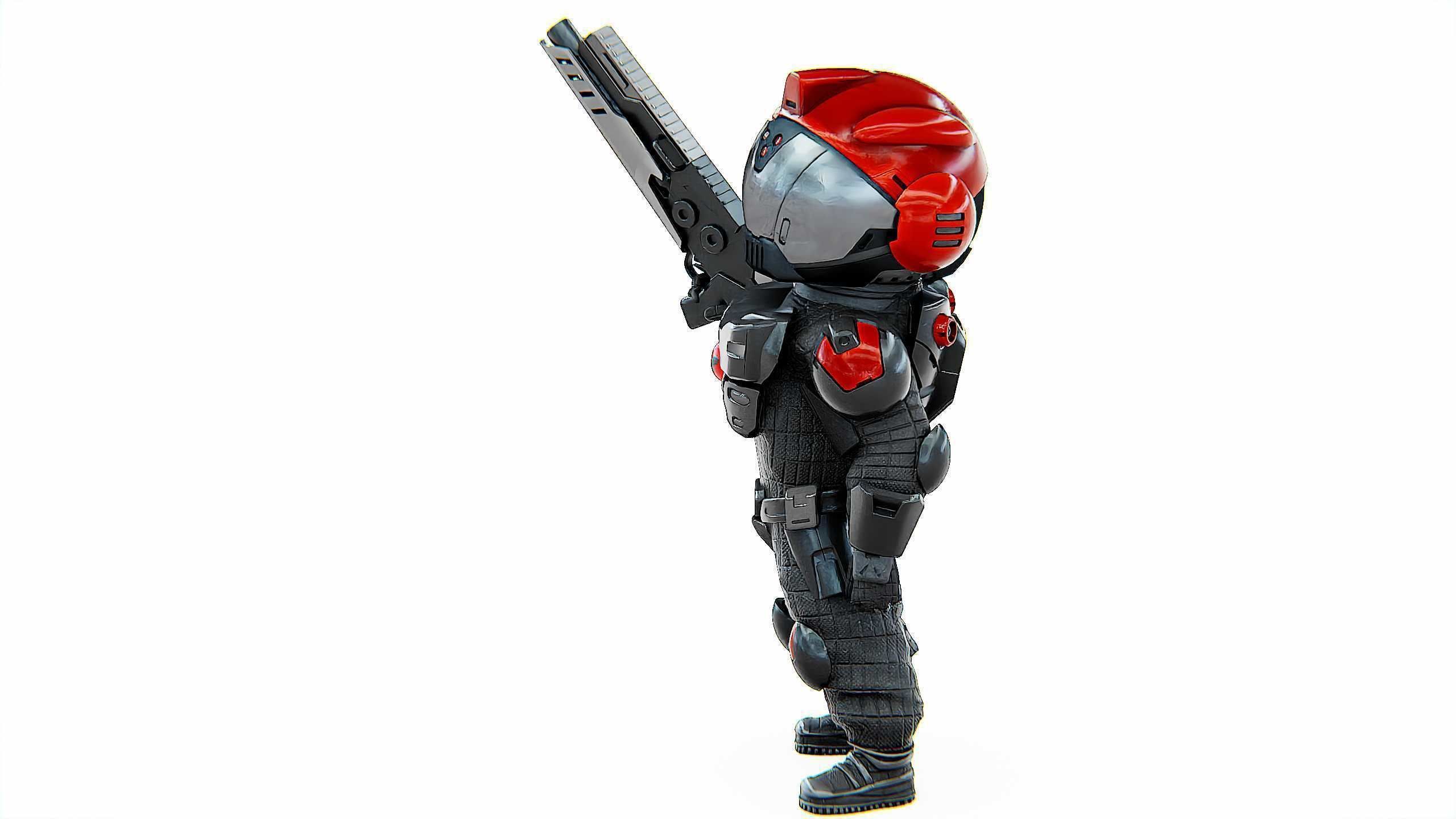 CYBER SOLDIER XC-900 Rigged for Unreal Engine - Unity - MIXAMO 3D model_19