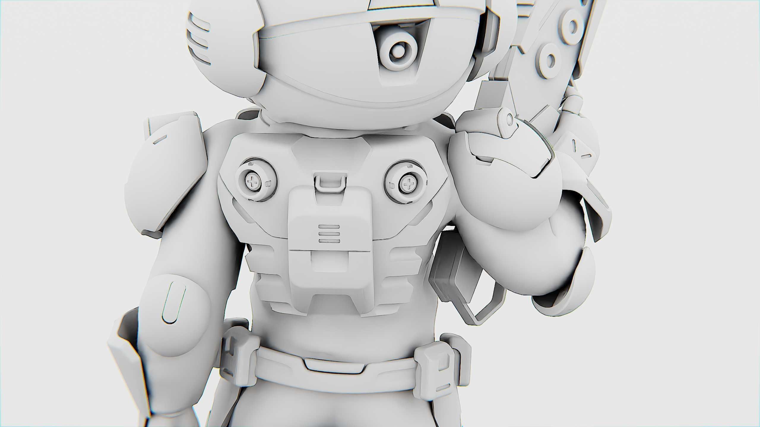 CYBER SOLDIER XC-900 Rigged for Unreal Engine - Unity - MIXAMO 3D model_36