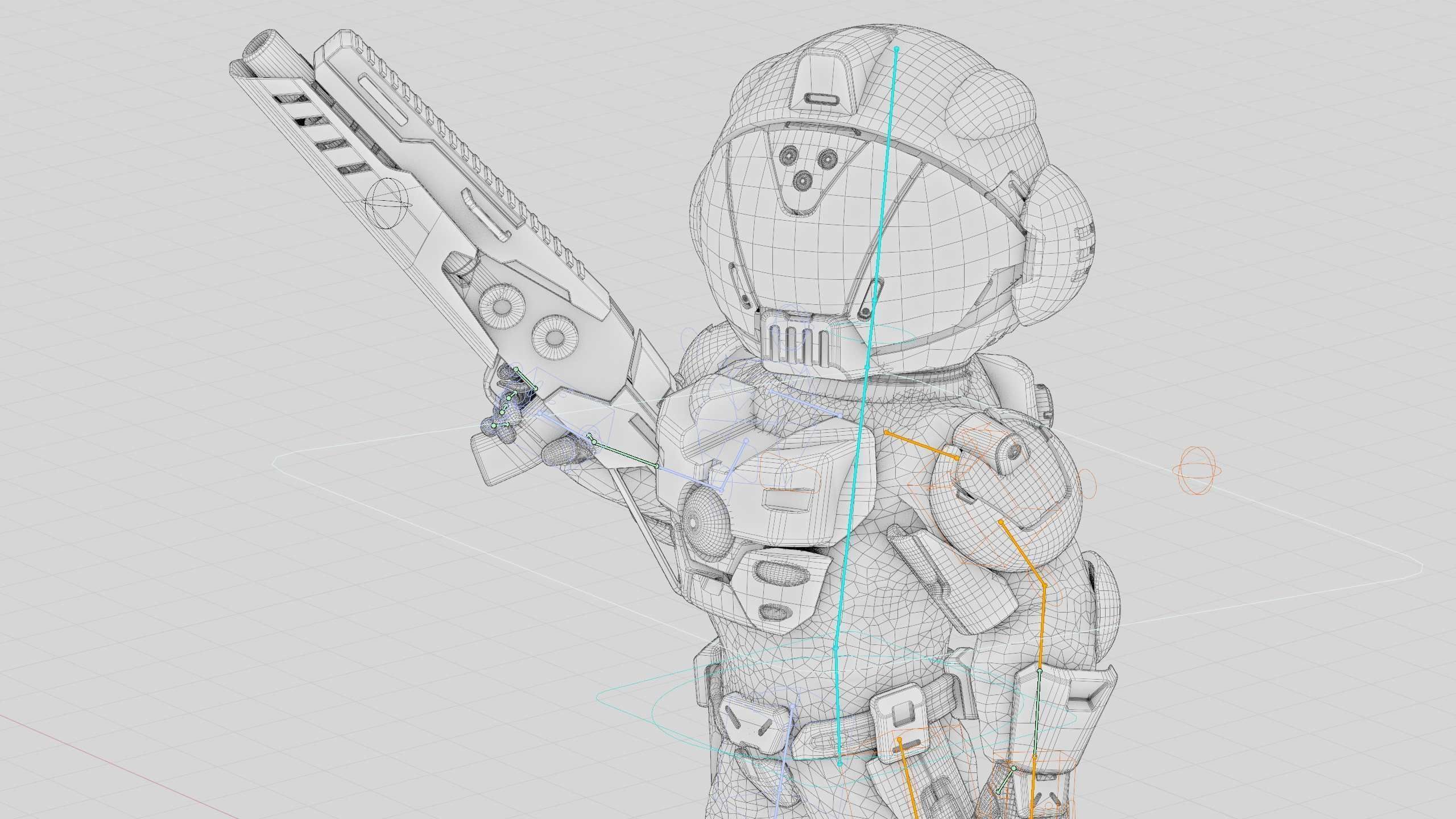 CYBER SOLDIER XC-900 Rigged for Unreal Engine - Unity - MIXAMO 3D model_42