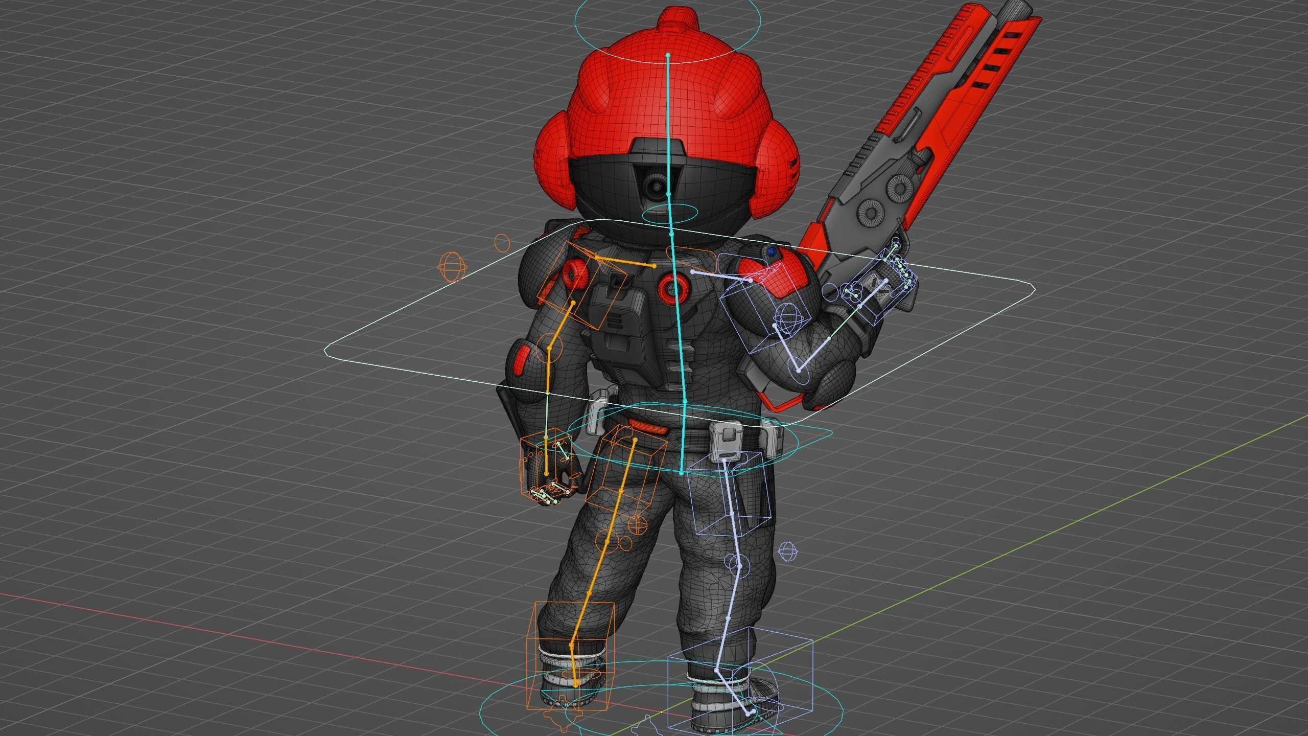 CYBER SOLDIER XC-900 Rigged for Unreal Engine - Unity - MIXAMO 3D model_38