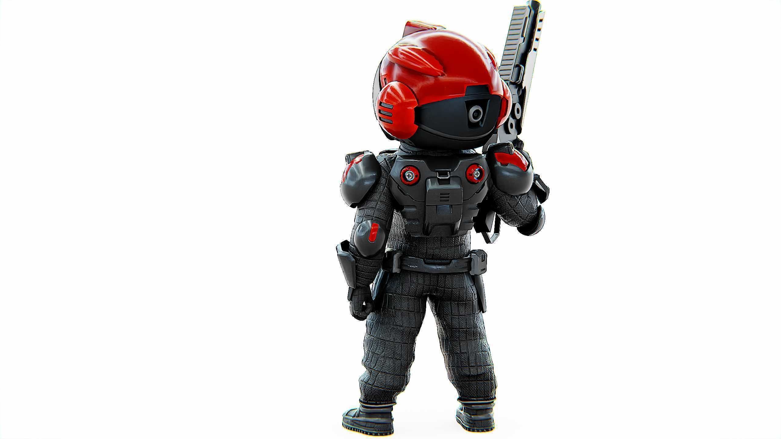 CYBER SOLDIER XC-900 Rigged for Unreal Engine - Unity - MIXAMO 3D model_14