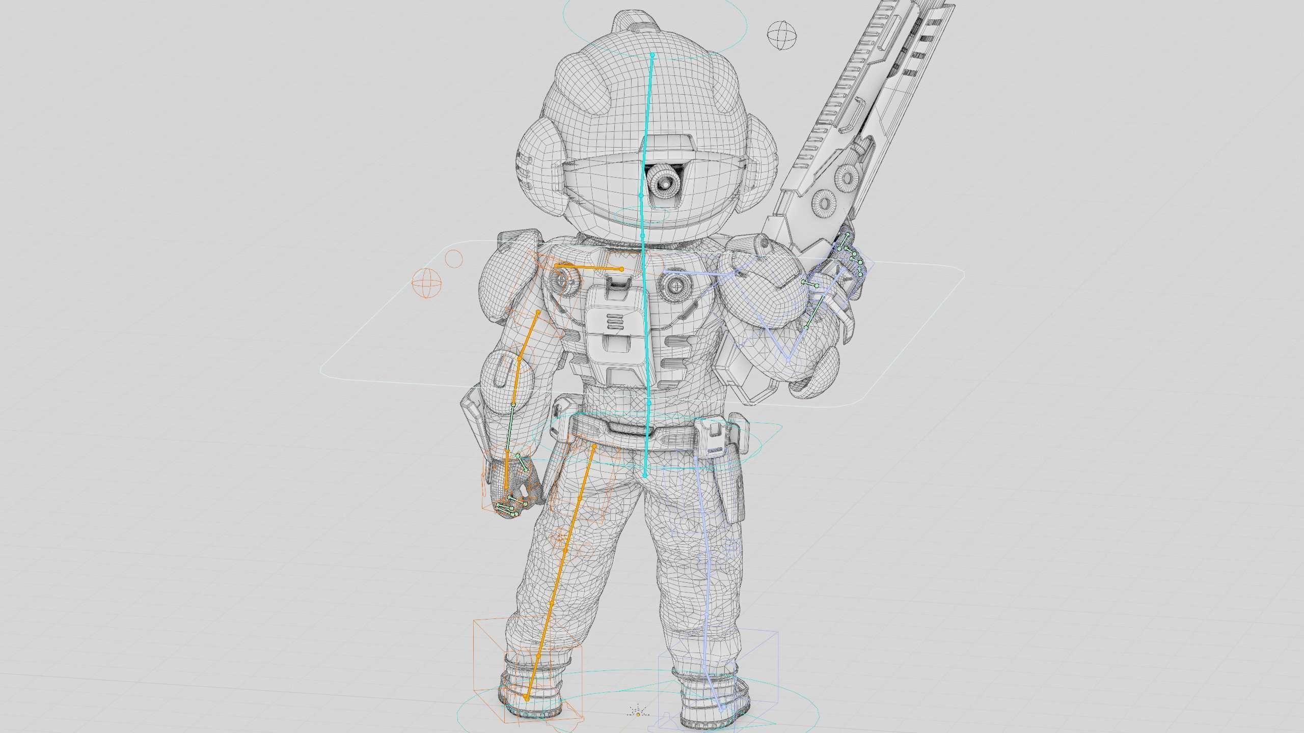 CYBER SOLDIER XC-900 Rigged for Unreal Engine - Unity - MIXAMO 3D model_41