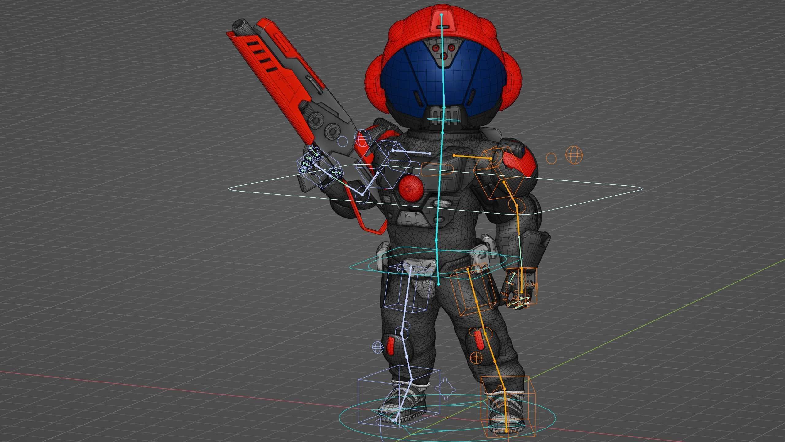 CYBER SOLDIER XC-900 Rigged for Unreal Engine - Unity - MIXAMO 3D model_37