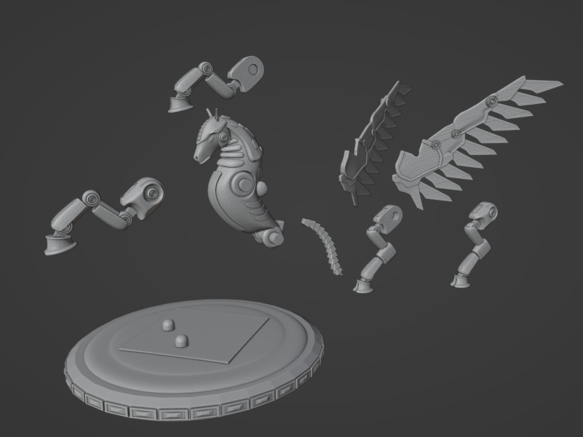 Mechanical Pegasus 3D print model_2