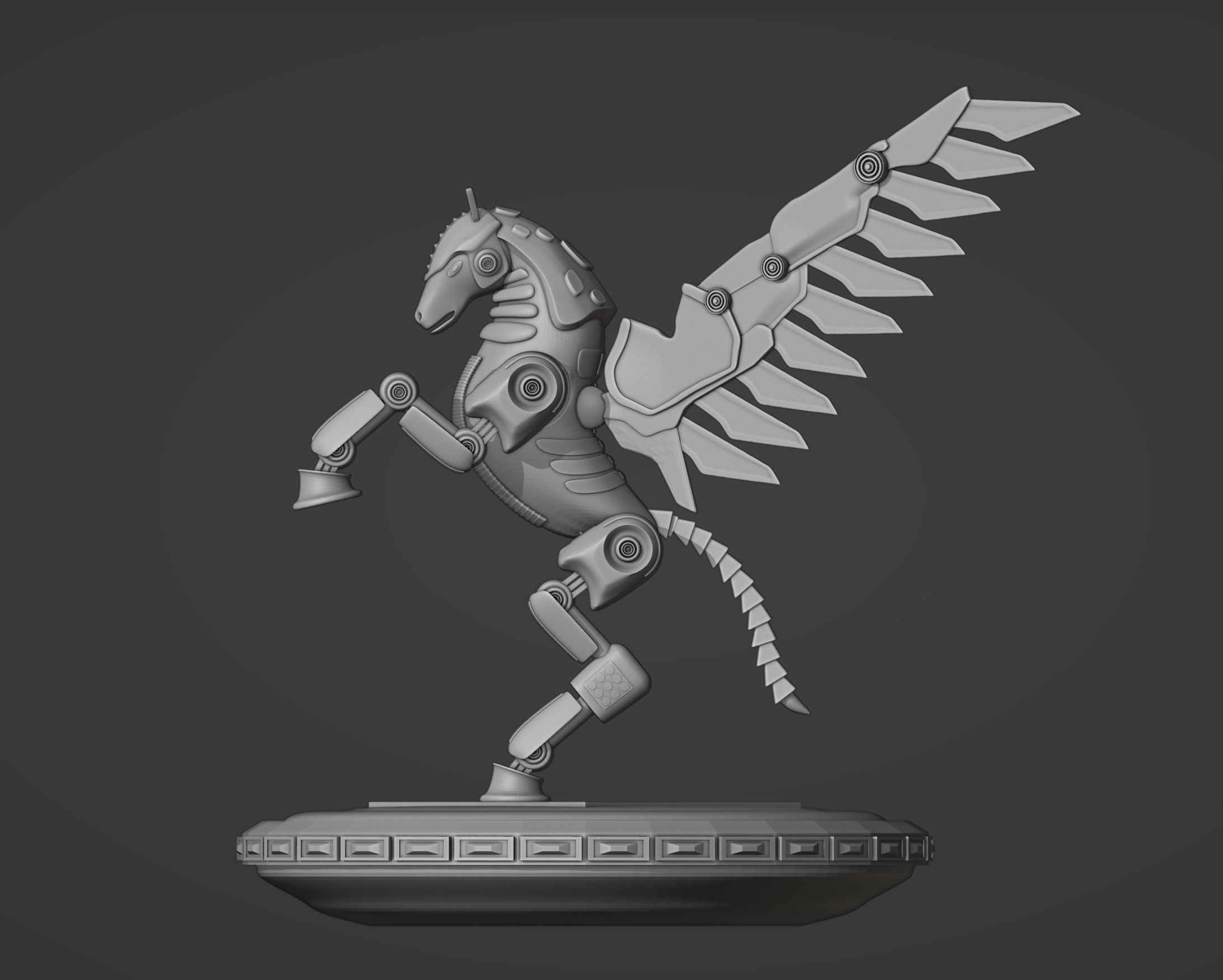 Mechanical Pegasus 3D print model_1