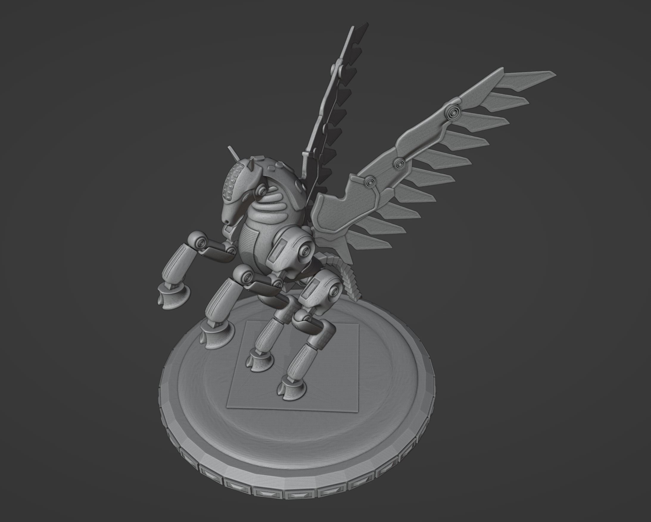 Mechanical Pegasus 3D print model_10