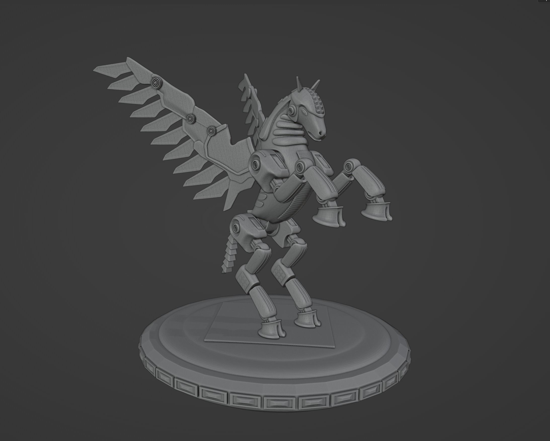 Mechanical Pegasus 3D print model_8