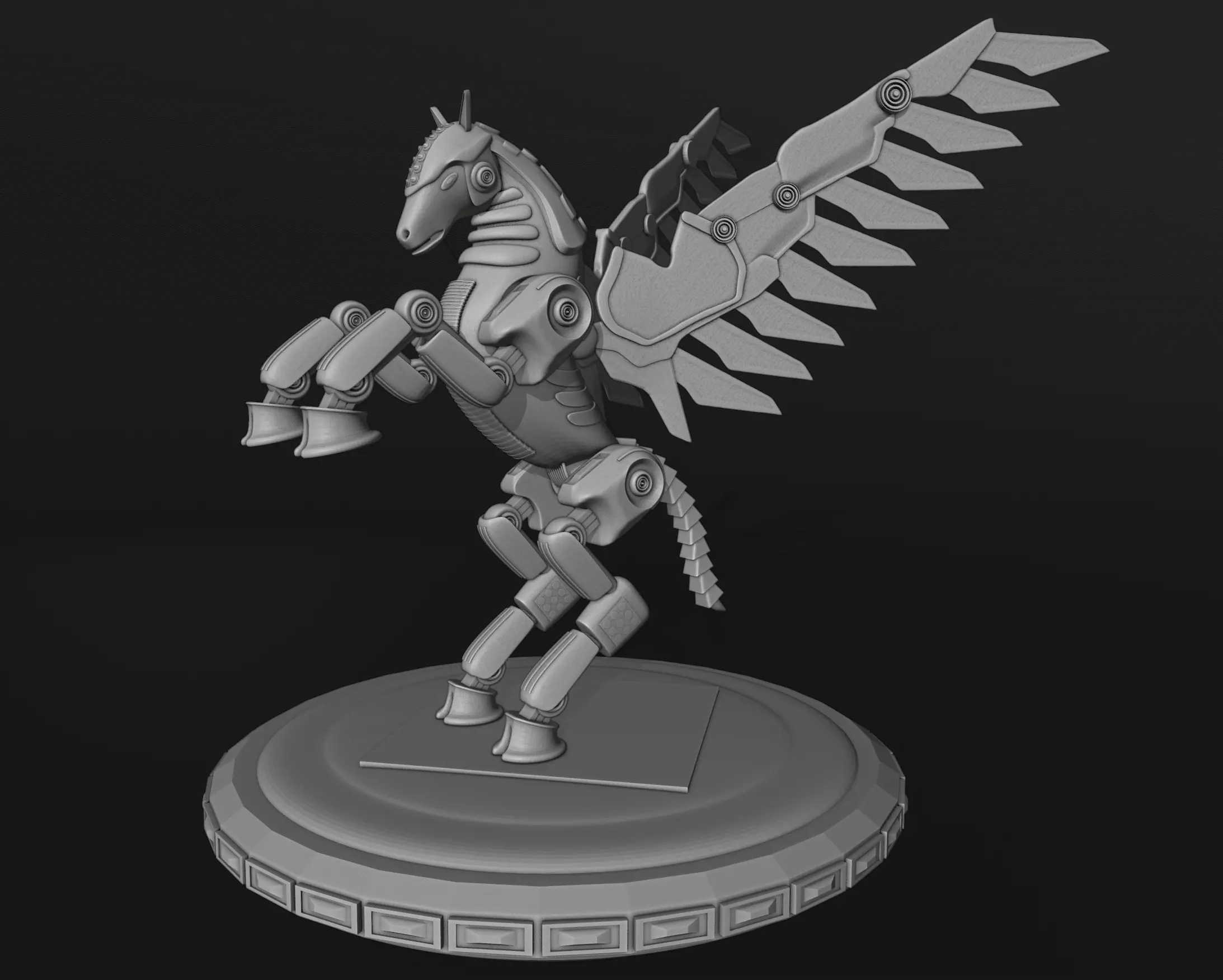 Mechanical Pegasus 3D print model_0
