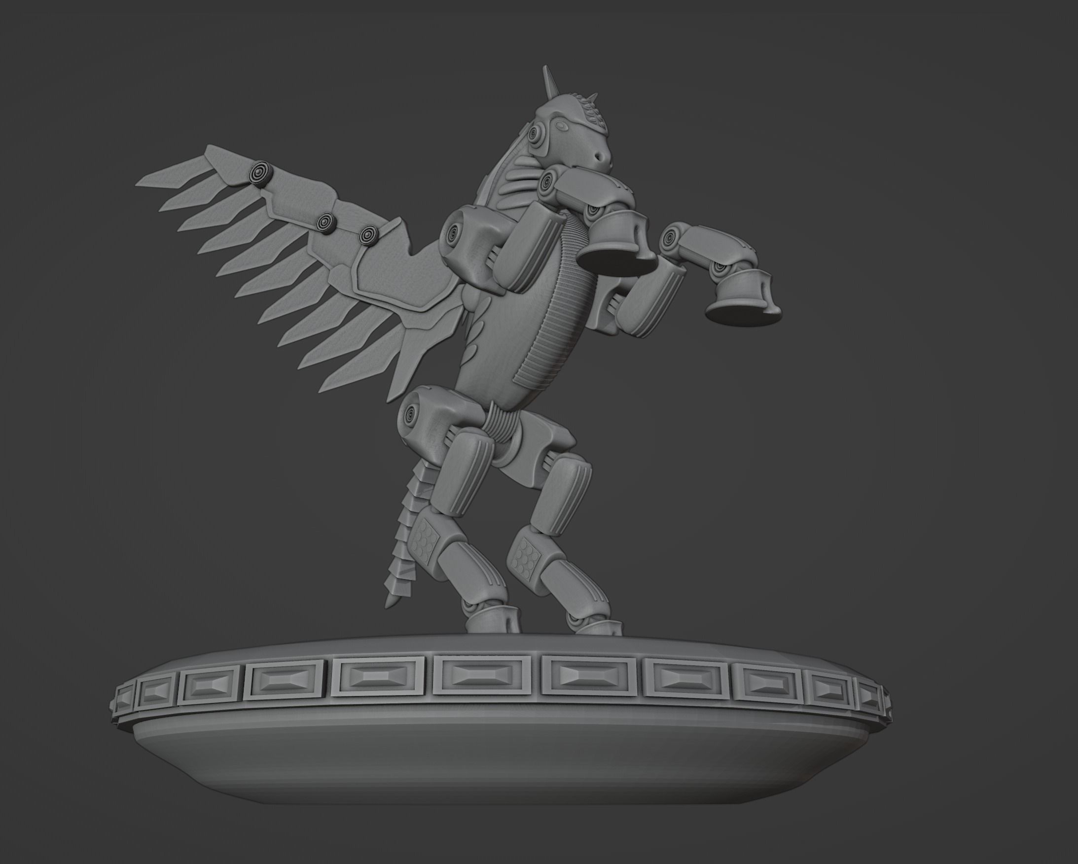 Mechanical Pegasus 3D print model_7