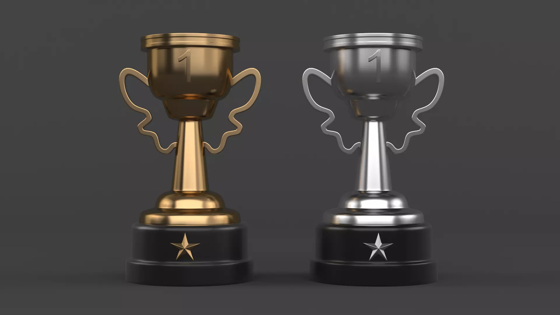 Trophy Cups 3D model_0