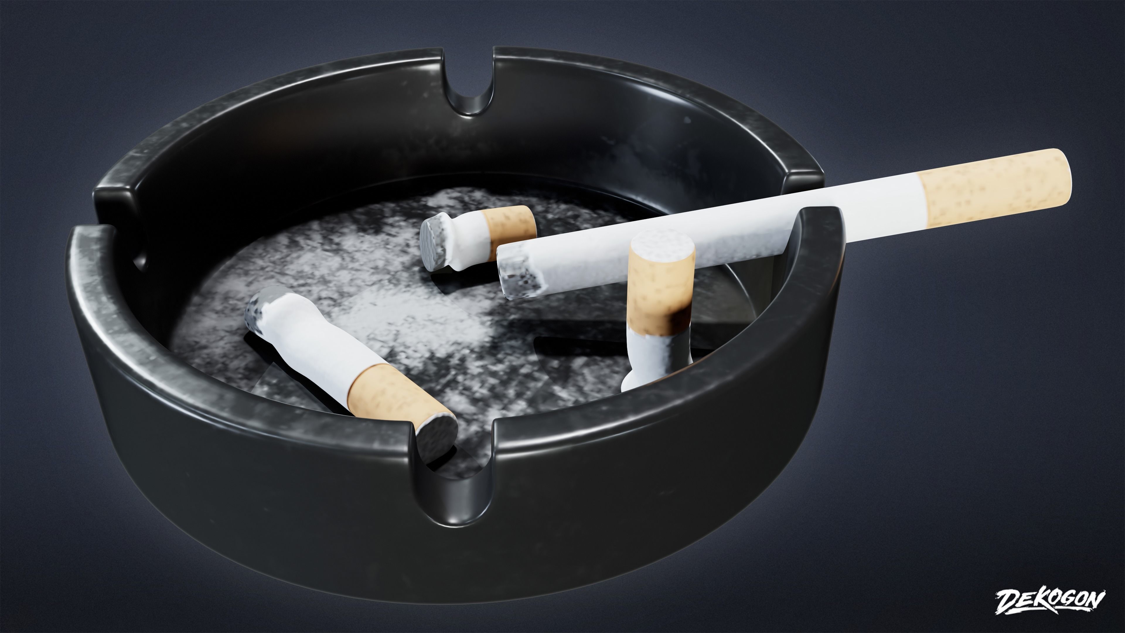 SUBURBS - Desk Set 01 - LOW POLY AND NANITE Low-poly 3D model_1