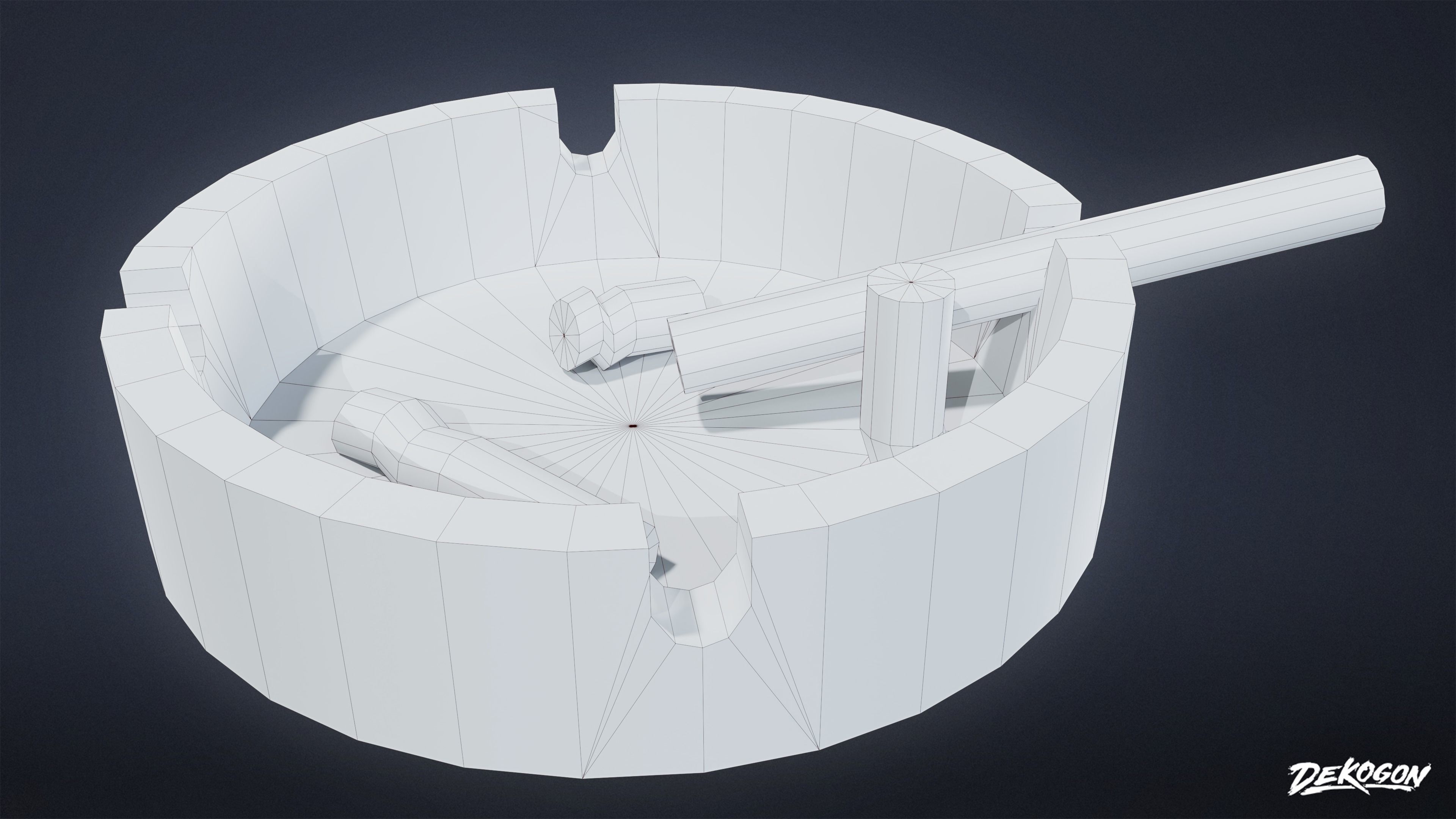 SUBURBS - Desk Set 01 - LOW POLY AND NANITE Low-poly 3D model_19