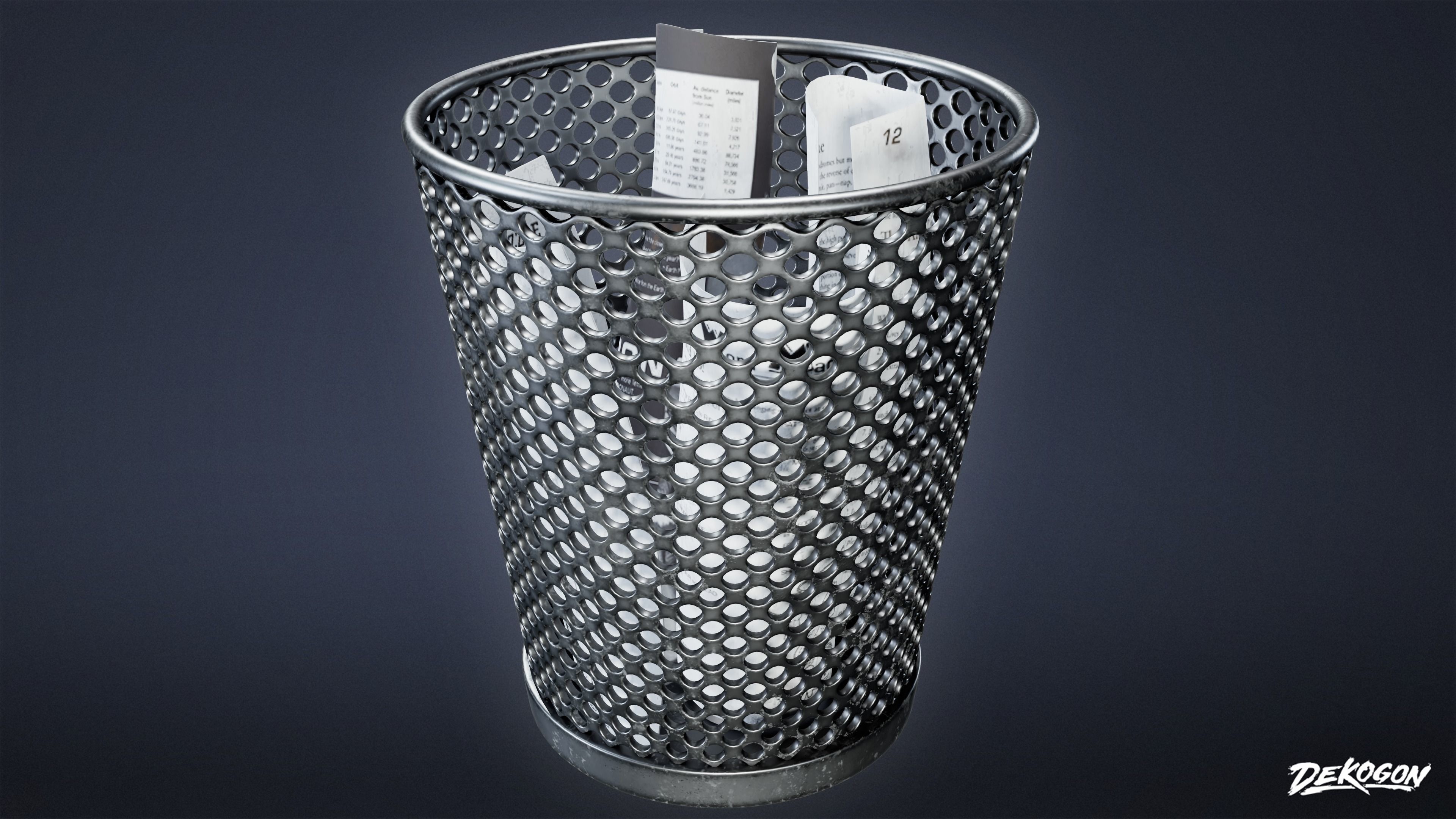 SUBURBS - Desk Set 01 - LOW POLY AND NANITE Low-poly 3D model_10