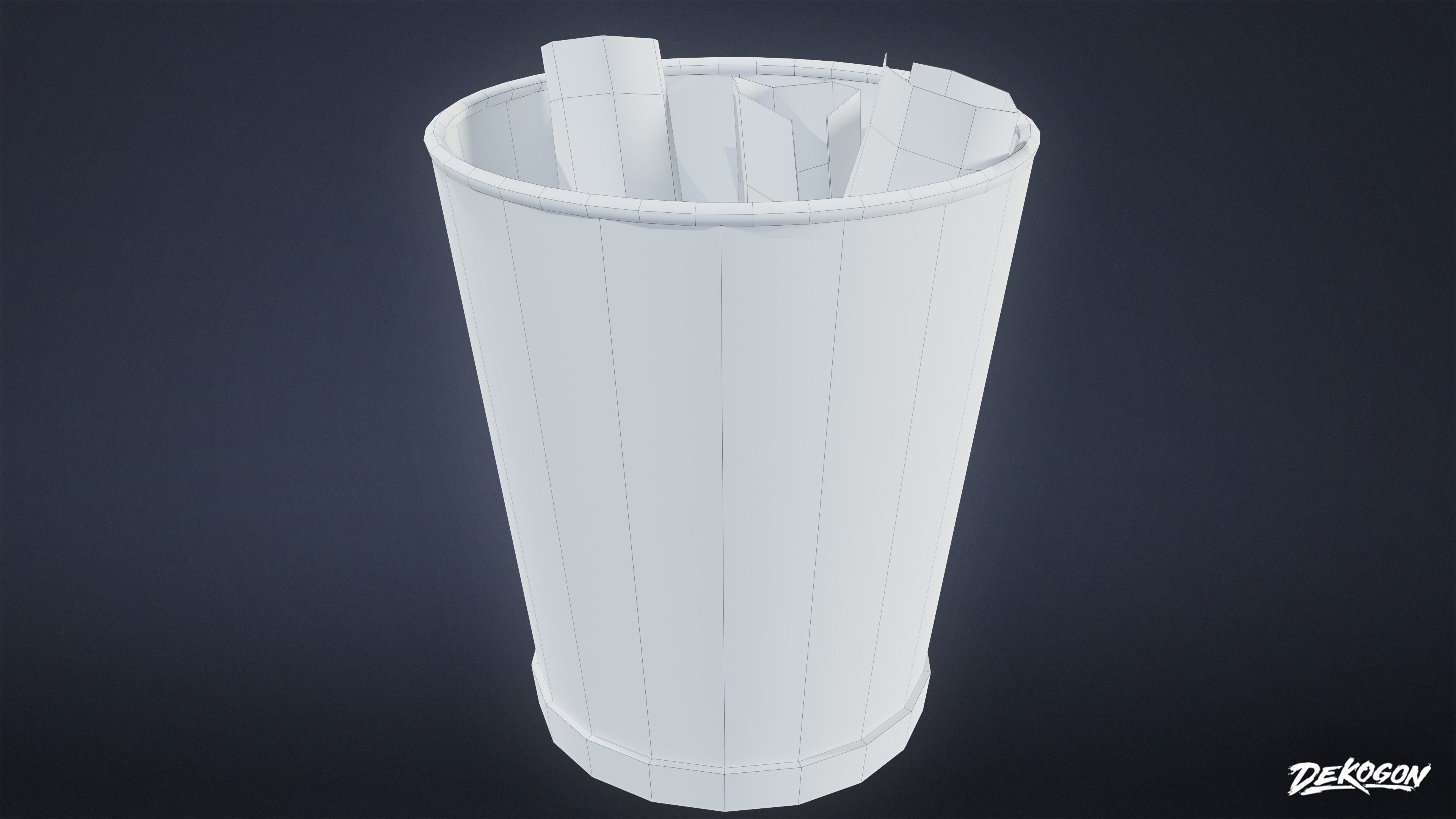 SUBURBS - Desk Set 01 - LOW POLY AND NANITE Low-poly 3D model_16