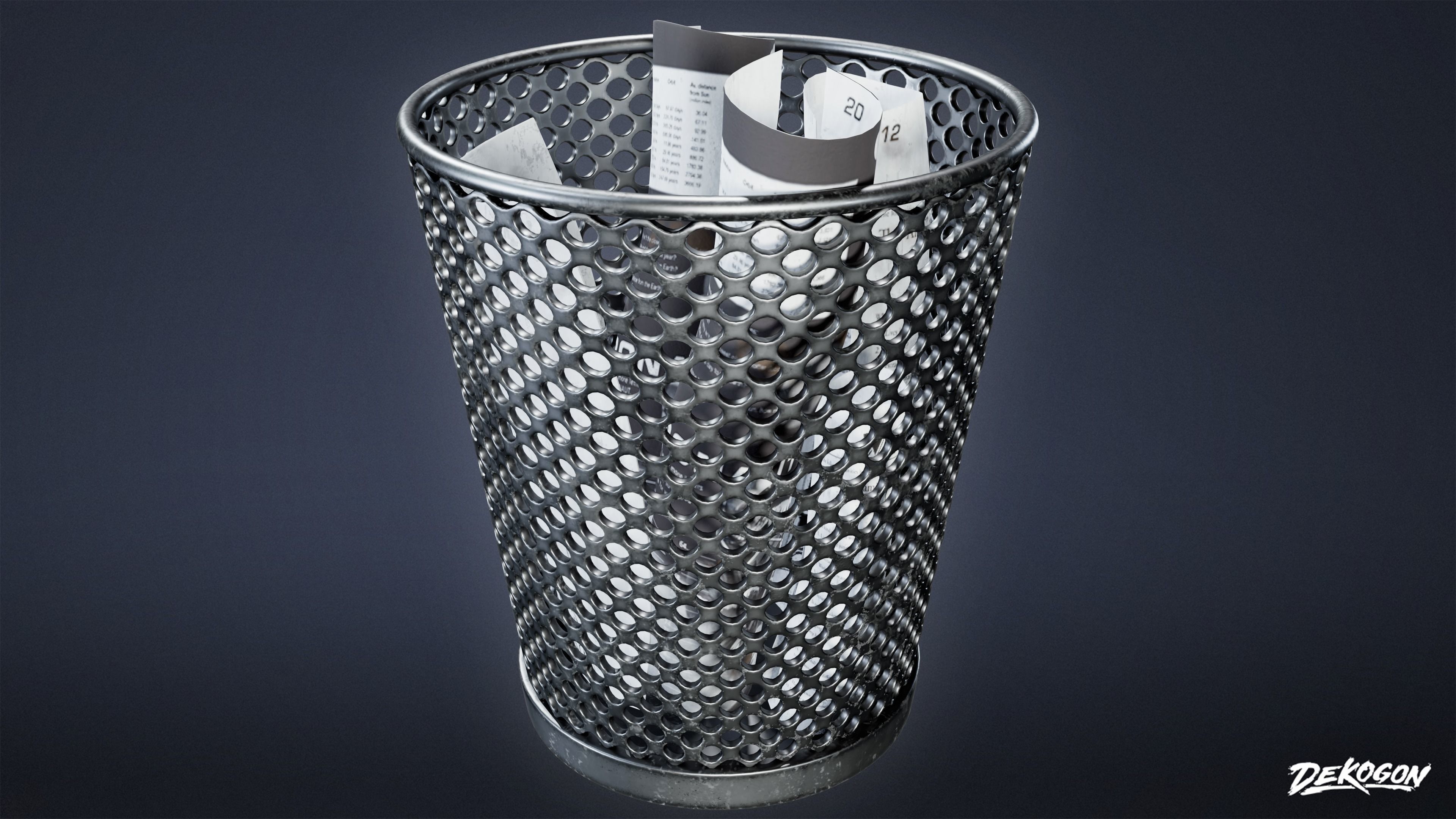 SUBURBS - Desk Set 01 - LOW POLY AND NANITE Low-poly 3D model_11