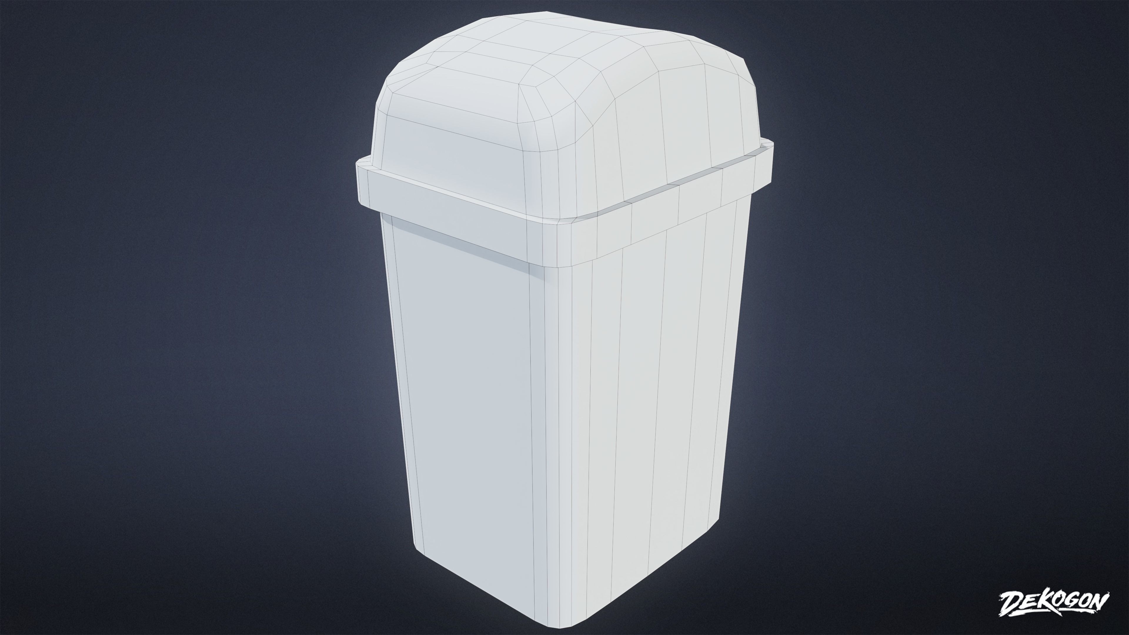 SUBURBS - Desk Set 01 - LOW POLY AND NANITE Low-poly 3D model_15