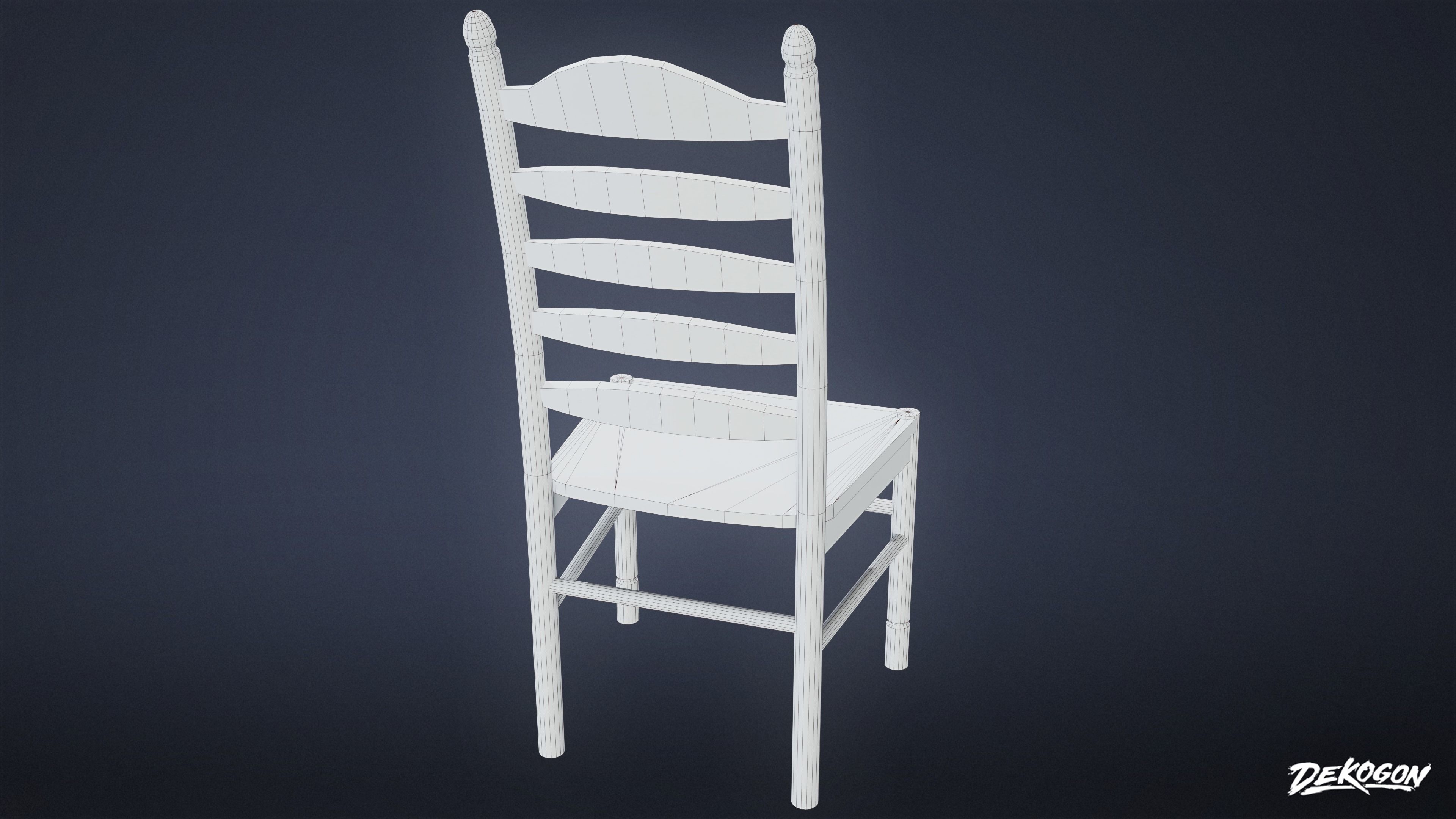 SUBURBS - Dining Set Farmhouse 01 - LOW POLY AND NANITE Low-poly 3D model_8