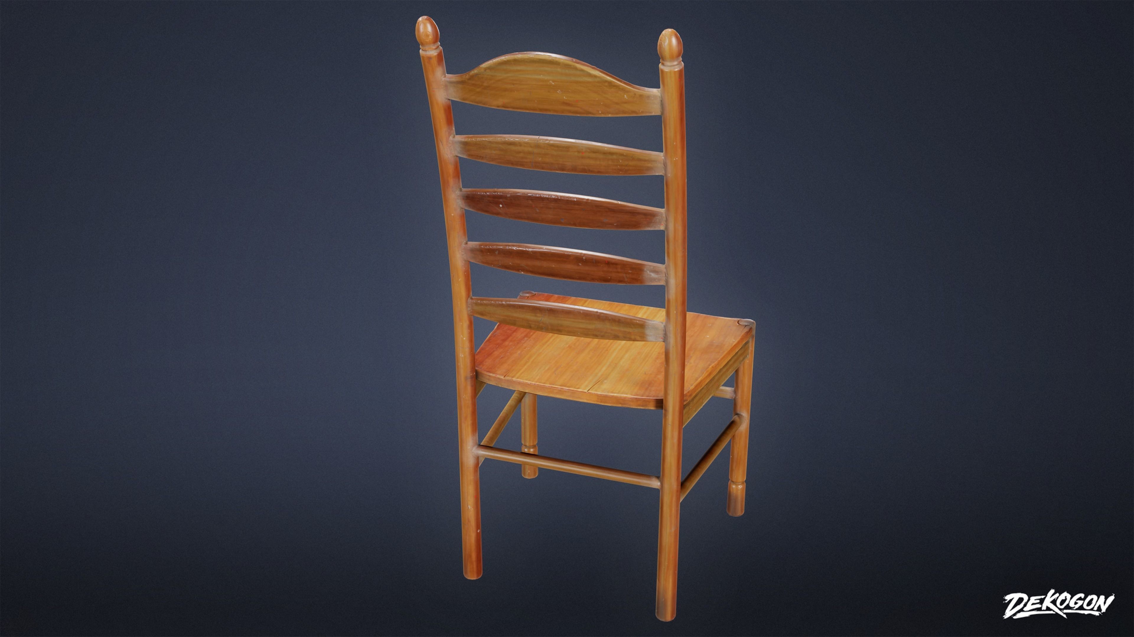 SUBURBS - Dining Set Farmhouse 01 - LOW POLY AND NANITE Low-poly 3D model_3