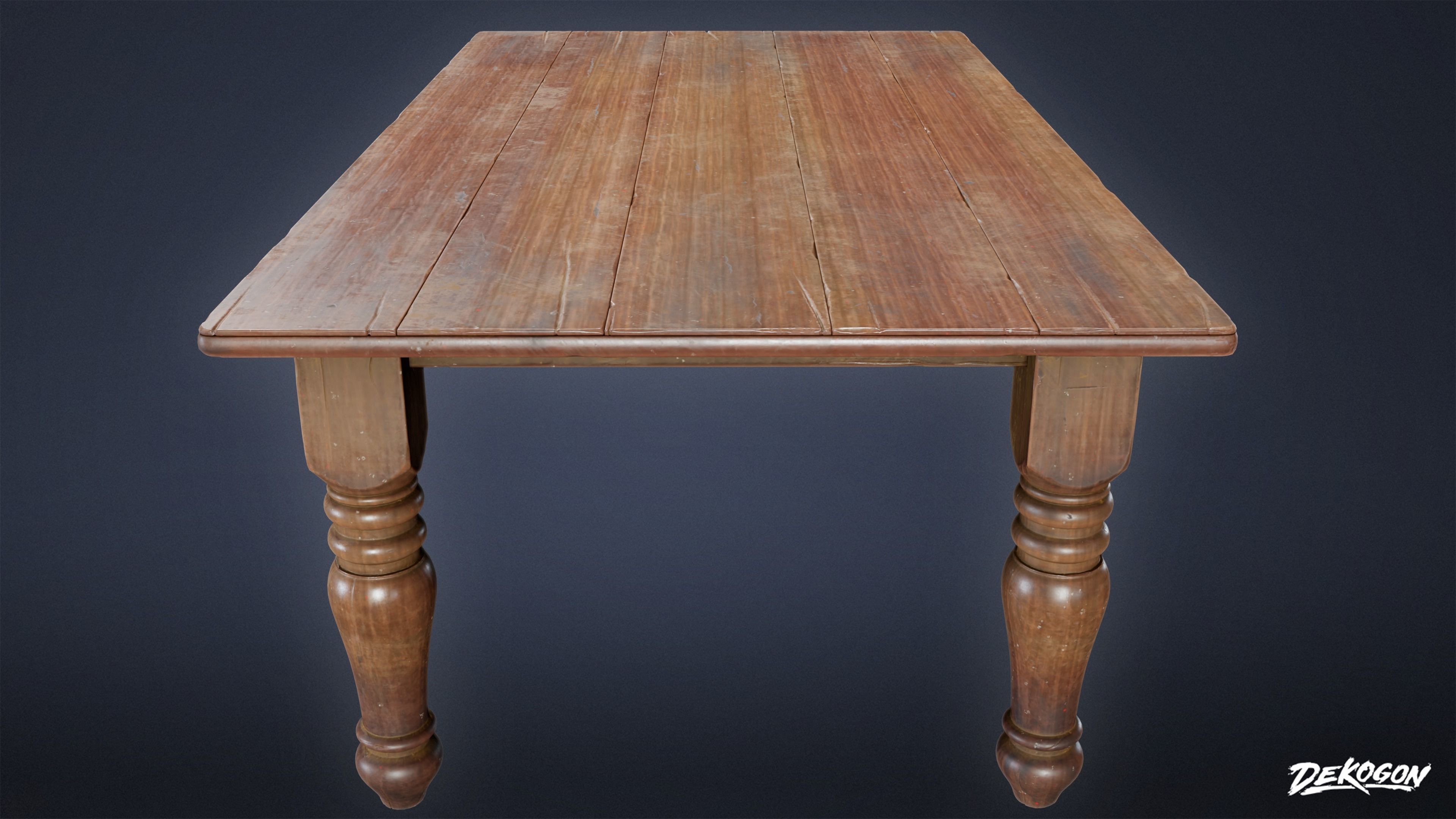 SUBURBS - Dining Set Farmhouse 01 - LOW POLY AND NANITE Low-poly 3D model_6