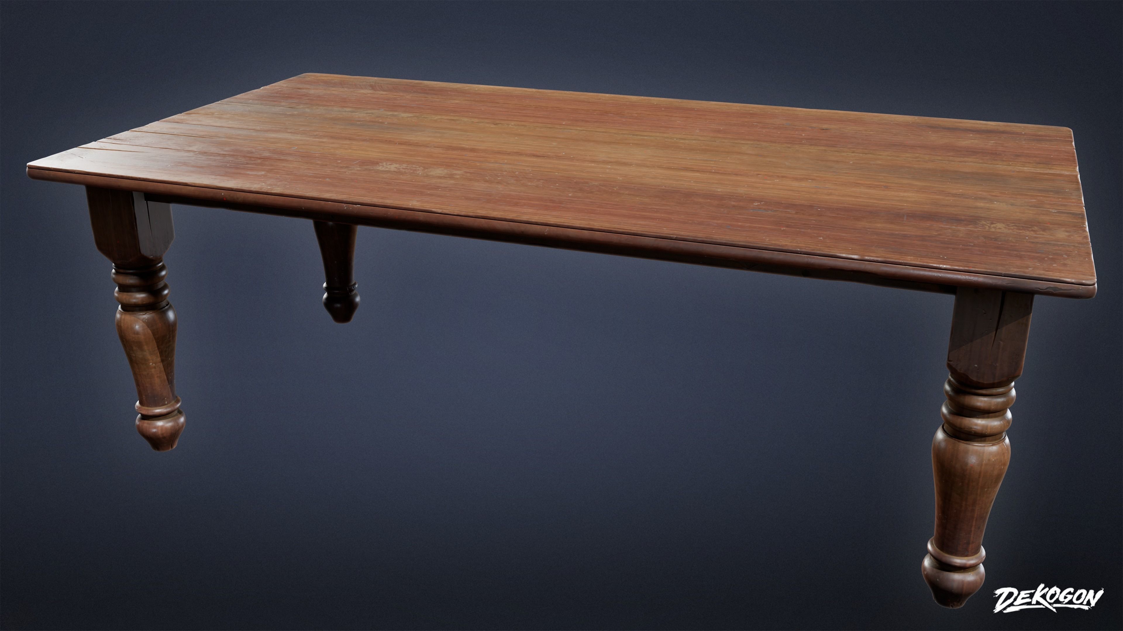 SUBURBS - Dining Set Farmhouse 01 - LOW POLY AND NANITE Low-poly 3D model_4